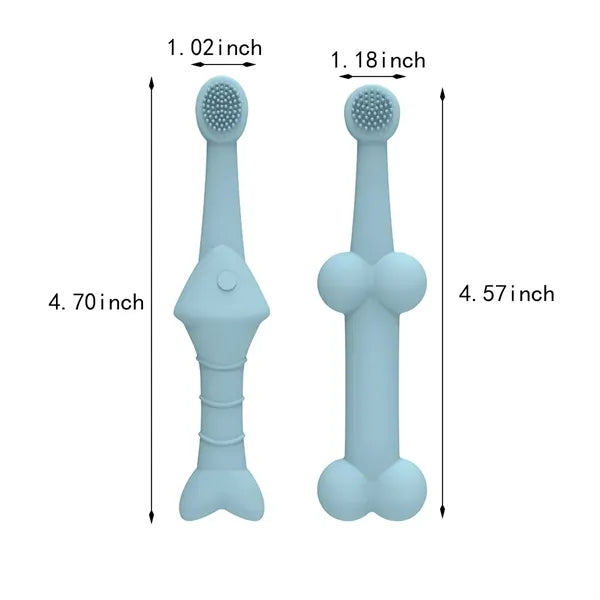Safe Healthy Durable Soft Cat Dog Pet Silicone Toothbrush