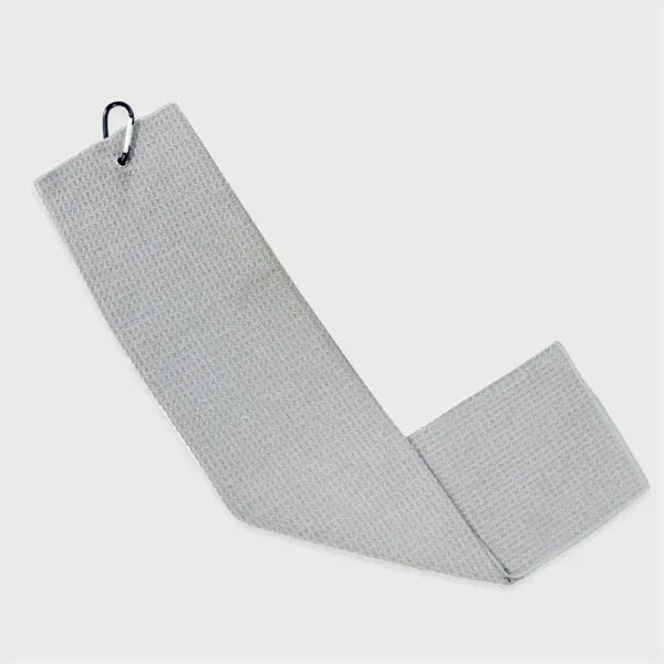 Microfiber Waffle Pattern Golf Towel With Carabiner Clip