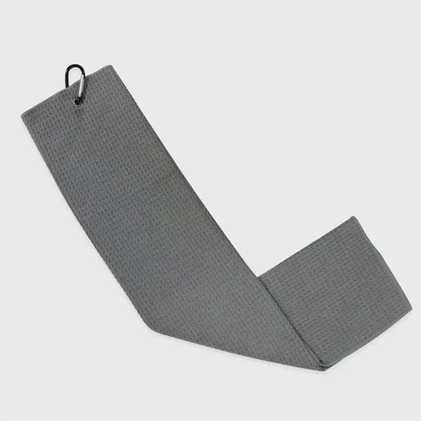 Microfiber Waffle Pattern Golf Towel With Carabiner Clip