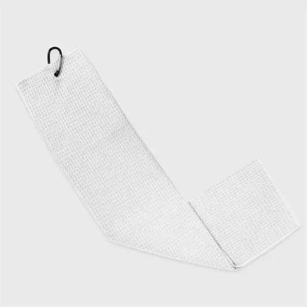Microfiber Waffle Pattern Golf Towel With Carabiner Clip