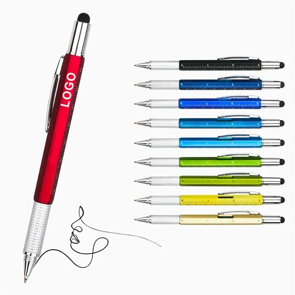 6-In-1 Multi-Tool Ruler Screwdriver Touch Pen