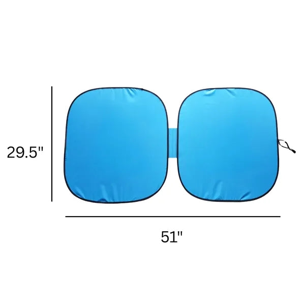 Two Panel Universal Car Wind Shield Sun Shade