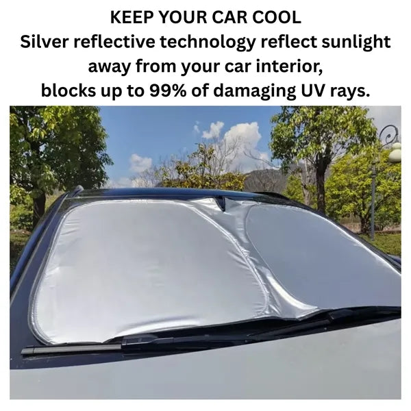 Two Panel Universal Car Wind Shield Sun Shade