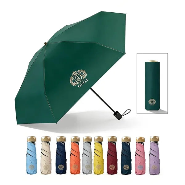 Compact Folding Windproof Umbrella with Protective Pouch