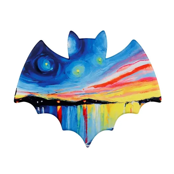Full Color Bat Shape Silicone Mouse Pad