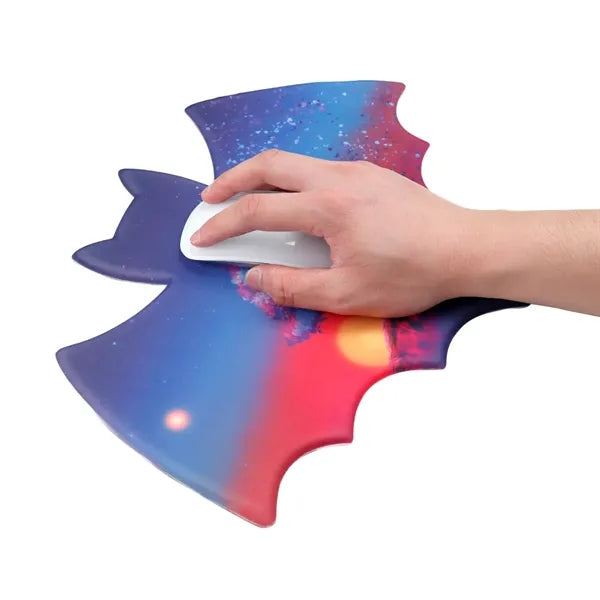 Full Color Bat Shape Silicone Mouse Pad