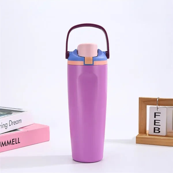 30 oz Stainless Steel Insulated Bottle Tumbler with Straw