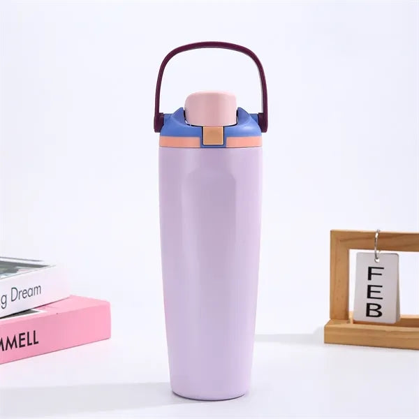 30 oz Stainless Steel Insulated Bottle Tumbler with Straw