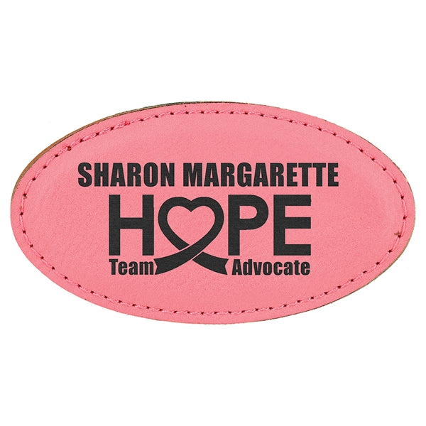 Leatherette Oval Name Badge with Magnet