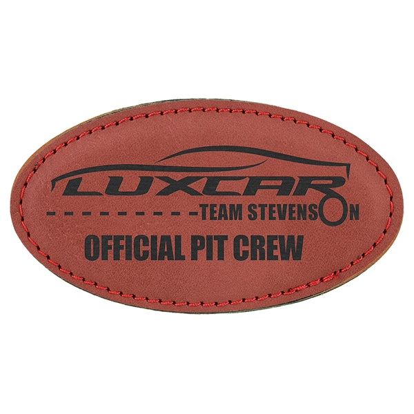 Leatherette Oval Name Badge with Magnet