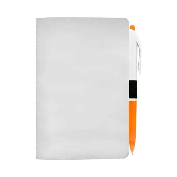 4" X 6" Sewn Paper Cover Notebook with Pen