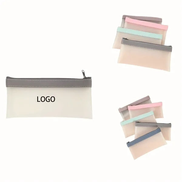 PVC transparent frosted pencil case