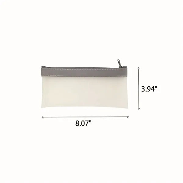 PVC transparent frosted pencil case