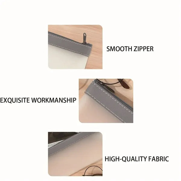 PVC transparent frosted pencil case