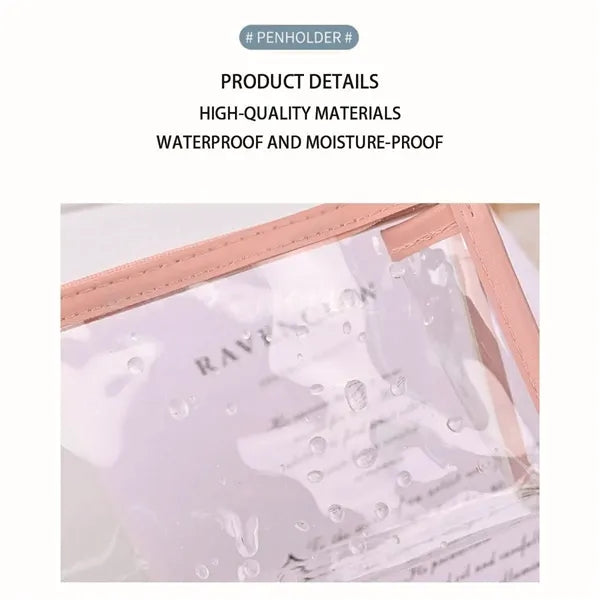 PVC transparent waterproof pen case