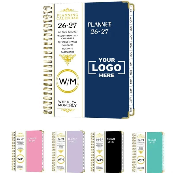 A5 Spiral Weekly Planner Notebook 2026 2027