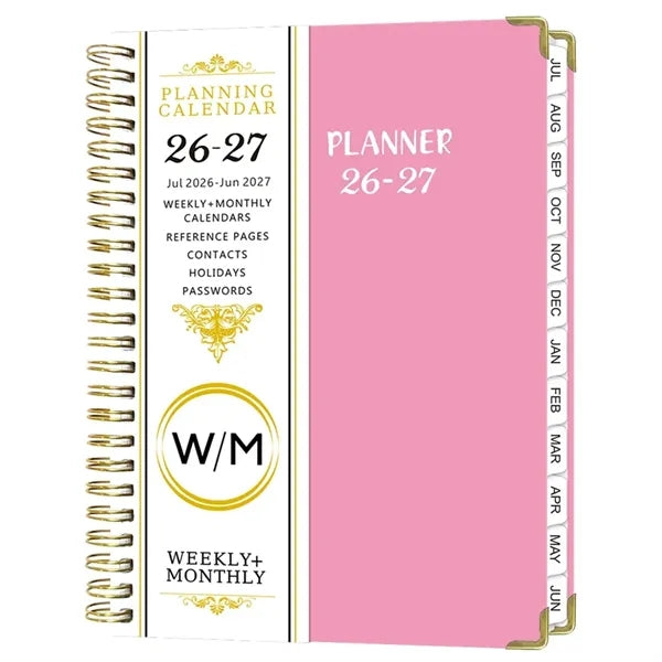 A5 Spiral Weekly Planner Notebook 2026 2027