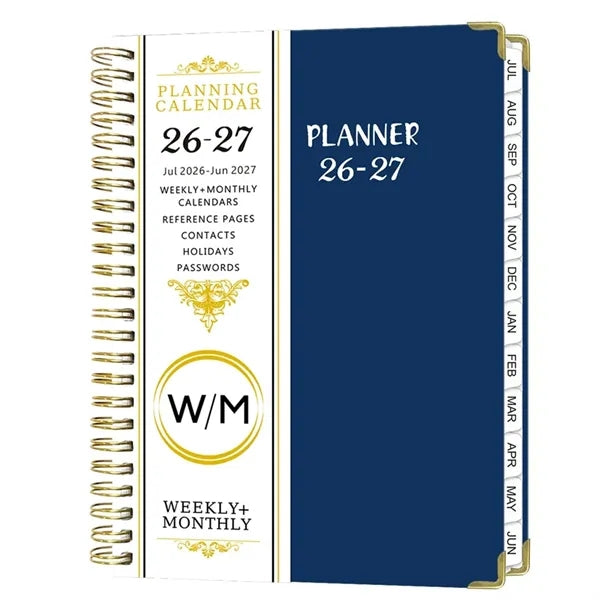 A5 Spiral Weekly Planner Notebook 2026 2027