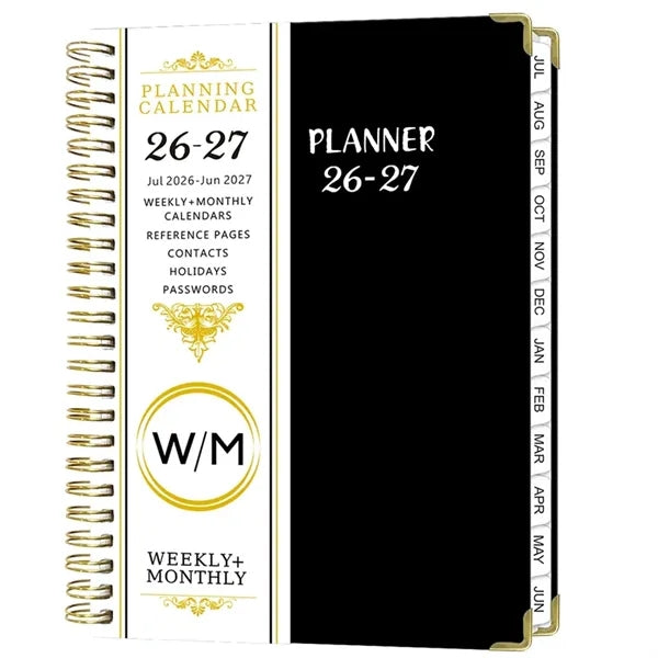 A5 Spiral Weekly Planner Notebook 2026 2027