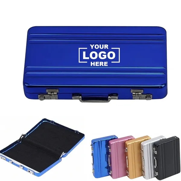 Aluminum Lock Business Card Holder Case