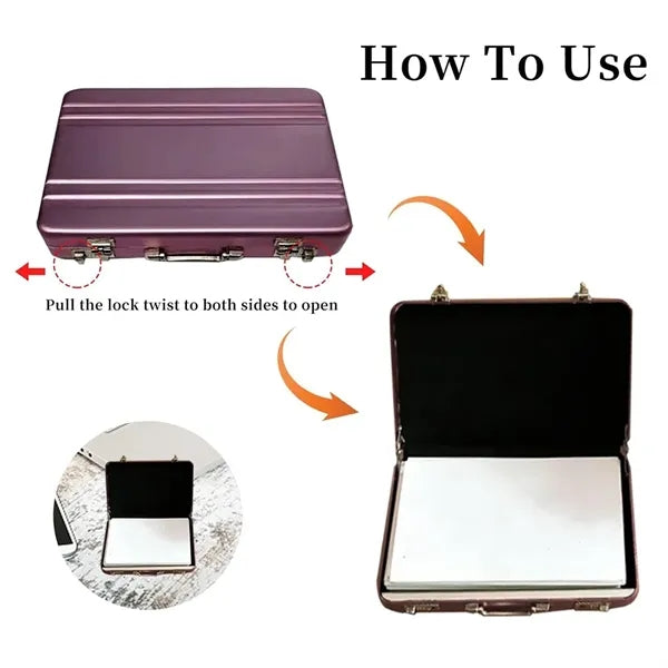 Aluminum Lock Business Card Holder Case