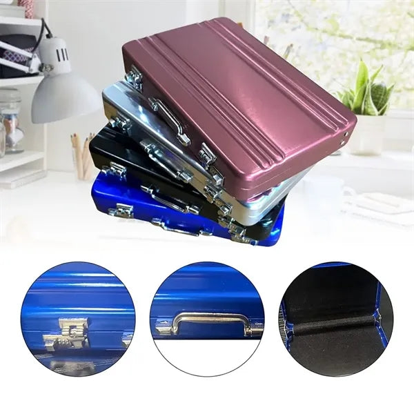 Aluminum Lock Business Card Holder Case