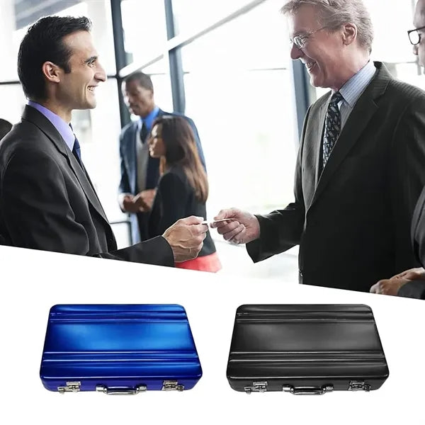 Aluminum Lock Business Card Holder Case