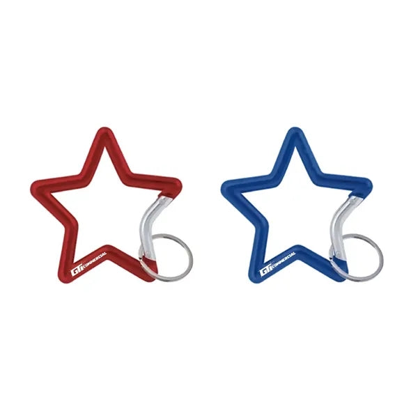 Star Shaped Aluminum Carabiner Keychain