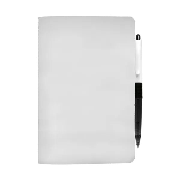 5" x 7" Sewn Paper Cover Notebook with Pen