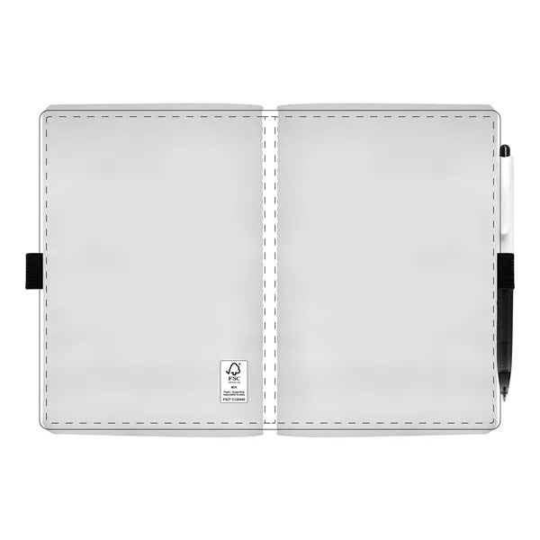 5" x 7" Sewn Paper Cover Notebook with Pen