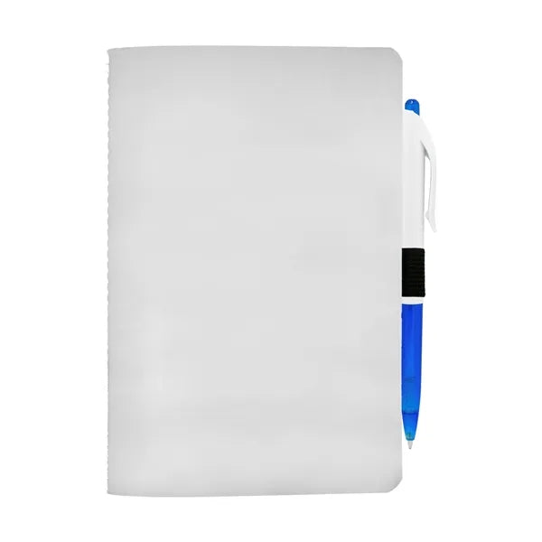 5" x 7" Sewn Paper Cover Notebook with Pen