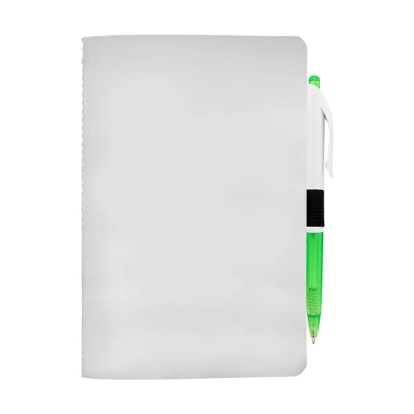 5" x 7" Sewn Paper Cover Notebook with Pen