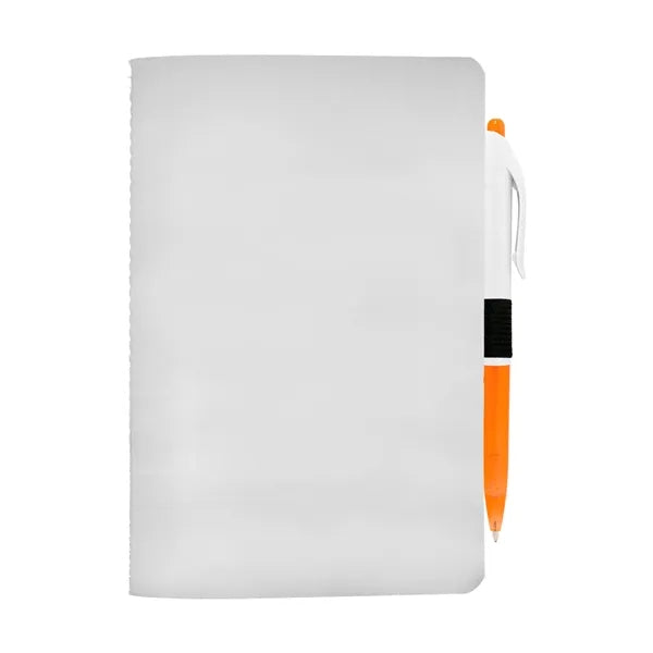 5" x 7" Sewn Paper Cover Notebook with Pen