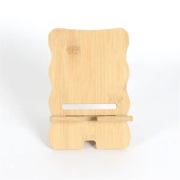 Adjustable Bamboo Tablet Stand with Straight & Wave Edge