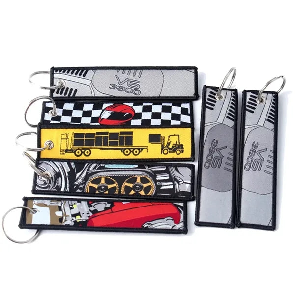 Keychains, Customized Embroidered Key Tags