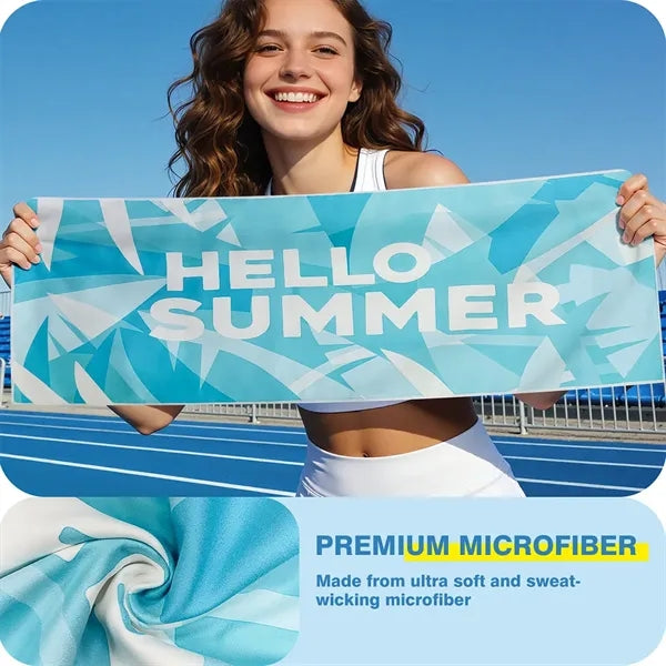Premium Microfiber Sports Towel Absorbent Gym Running 40x12"