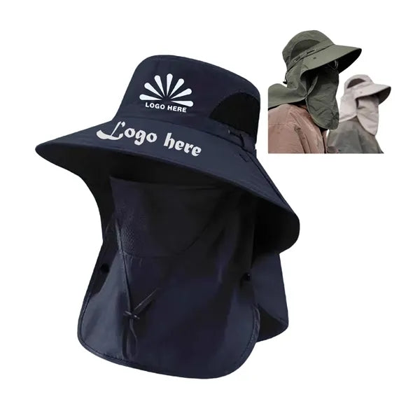 Men's Wide Brim Sun Hat with Neck Protection