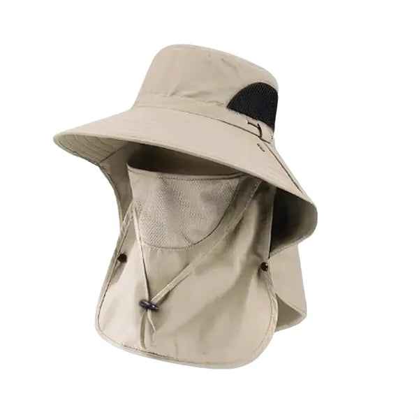 Men's Wide Brim Sun Hat with Neck Protection