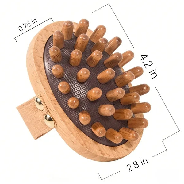 Wooden Body Scalp Massage Comb Gua Sha Sandalwood Relief