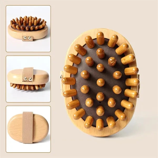 Wooden Body Scalp Massage Comb Gua Sha Sandalwood Relief