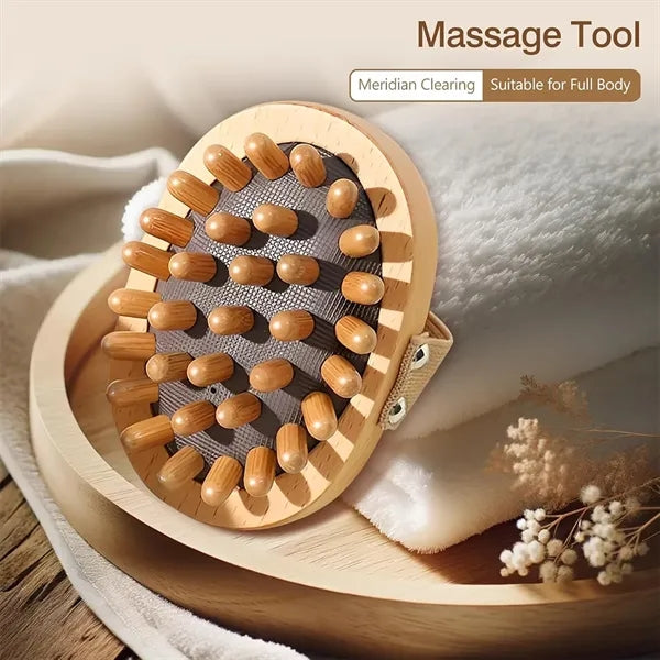Wooden Body Scalp Massage Comb Gua Sha Sandalwood Relief