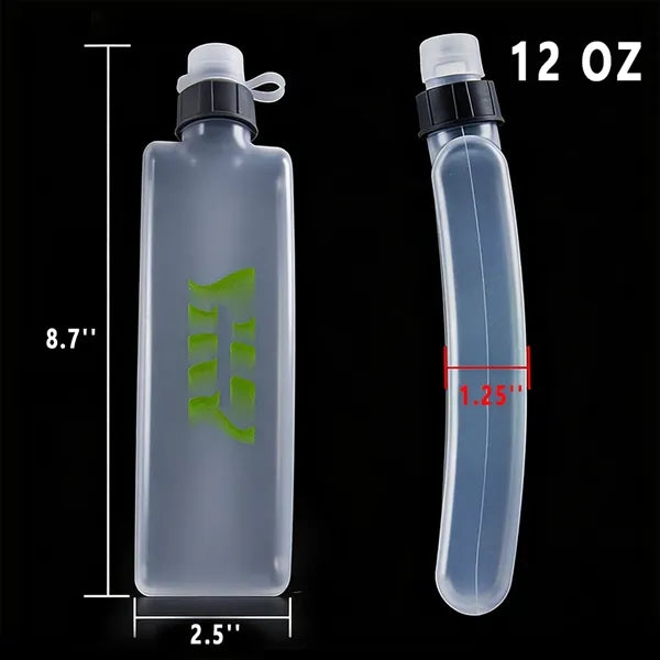 12 oz Food-Grade Plastic Portable Sports Water Bottle