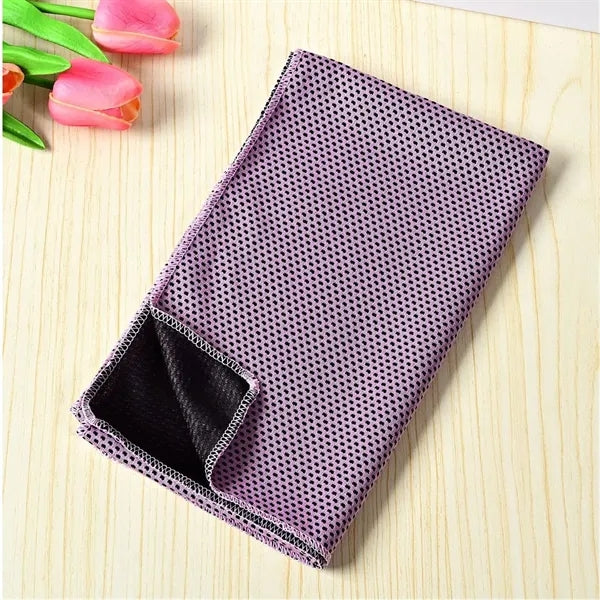 Cooling Microfiber Sport Towel with Carry Bottle