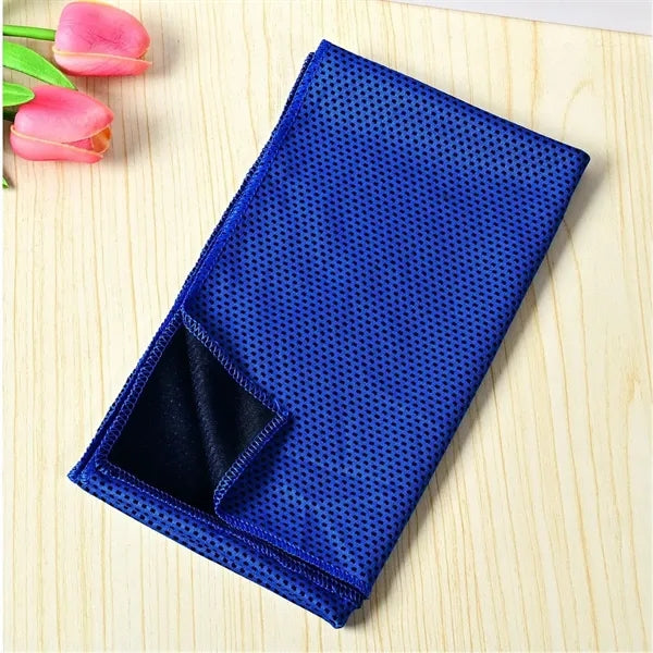 Cooling Microfiber Sport Towel with Carry Bottle