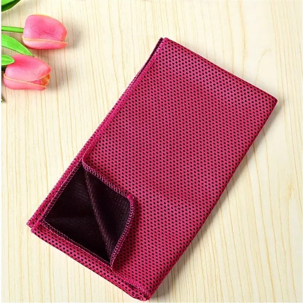 Cooling Microfiber Sport Towel with Carry Bottle