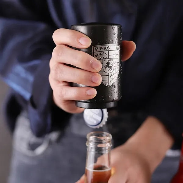 Push Down Beer Opener Finger Safe Magnetic Cap Catcher