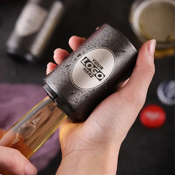 Push Down Beer Opener Finger Safe Magnetic Cap Catcher