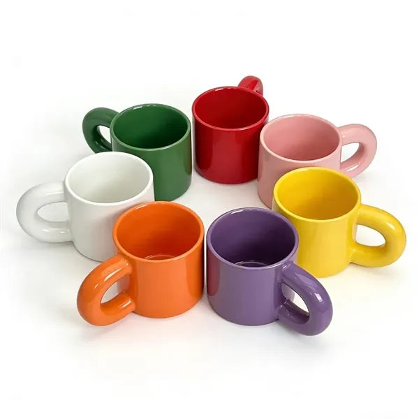 Creative Large Handle Ceramic Fat Mug