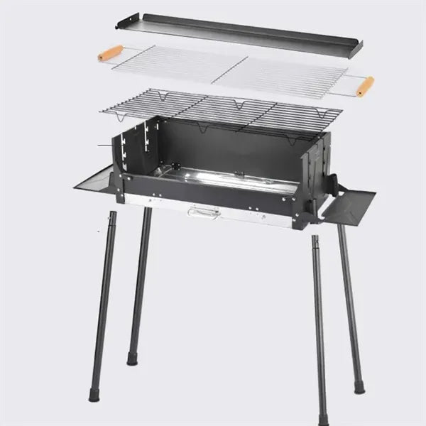 Large Folding Barbecue Charcoal Grill Outdoor Portable