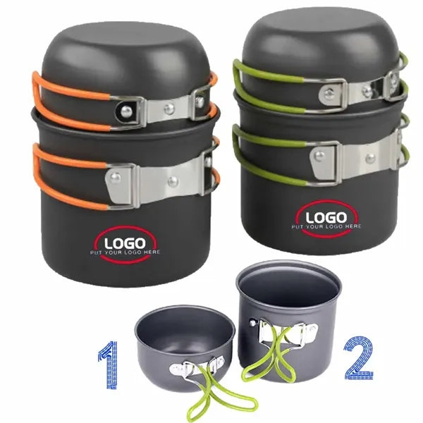 New Portable Alloy Camping Cookware Pot Kit